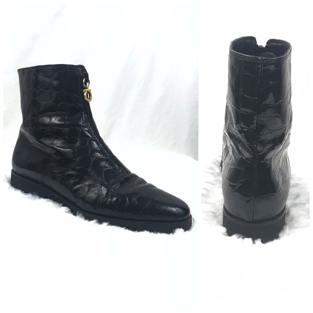 Salvatore Ferragamo Croc Booties - Picture 2 of 8